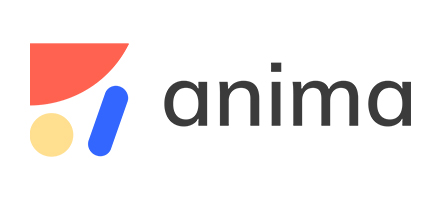 An anima black company logo with icons